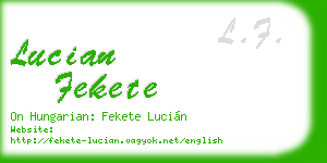 lucian fekete business card